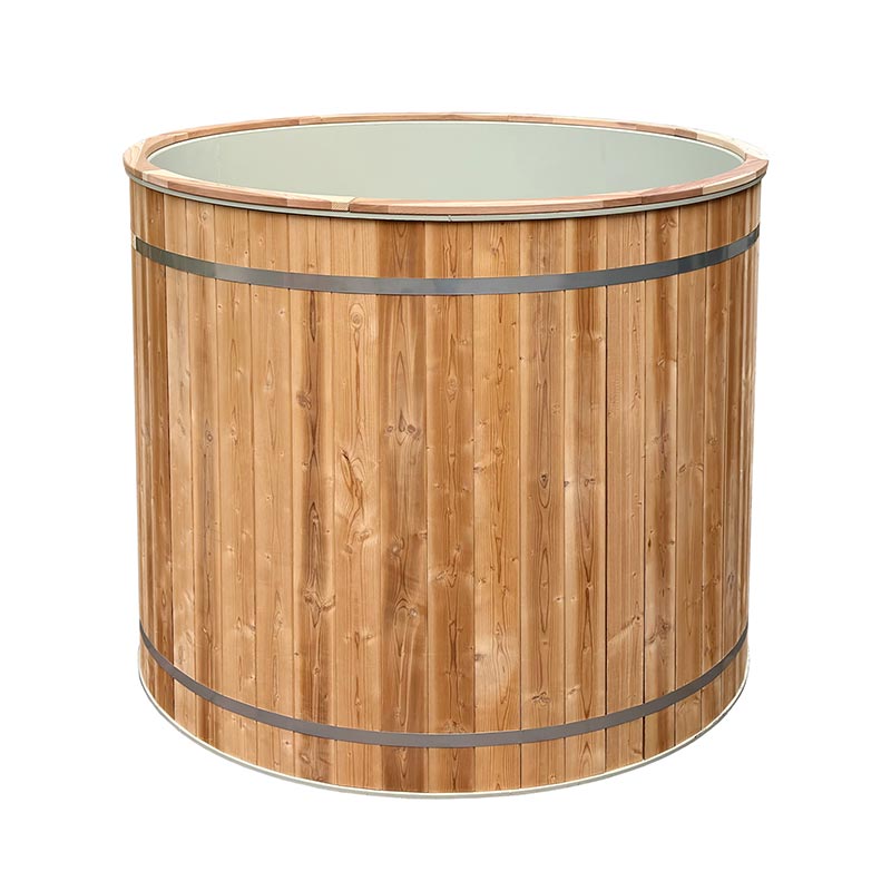 304 ஸ்டெயின்லெஸ் ஸ்டீல் லைனர் கொண்ட ஆழமான இம்மர்ஷன் அளவு குளிர் குளியல் தொட்டி